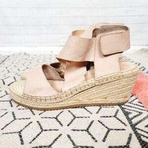 EILEEN FISHER Willow Wedge Blush Pink  Espadrille, SZ 7.5